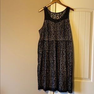New, worn once. Lane Bryant Leopard Lace Dress